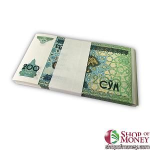 УЗБЕКИСТАН 200 СУМ (100 БАНКНОТ) 2