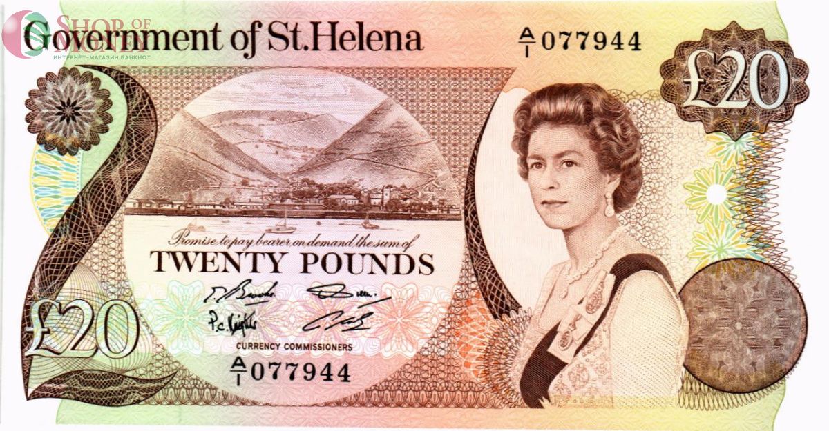 ОСТРОВ СВЯТОЙ ЕЛЕНЫ 20 ФУНТОВ 1