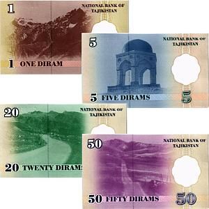 ТАДЖИКИСТАН НАБОР 1 5 20 50 ДРАМ 2