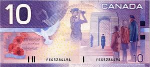 КАНАДА 10 ДОЛЛАРОВ 2