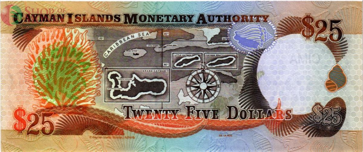 КАЙМАНОВЫ ОСТРОВА 25 ДОЛЛАРОВ 2