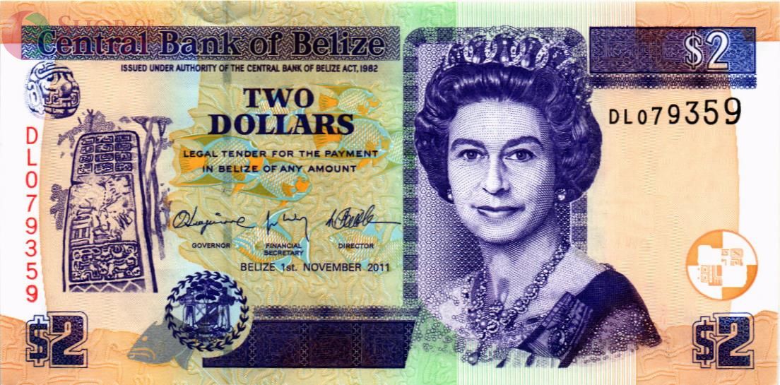 БЕЛИЗ 2 ДОЛЛАРА 1