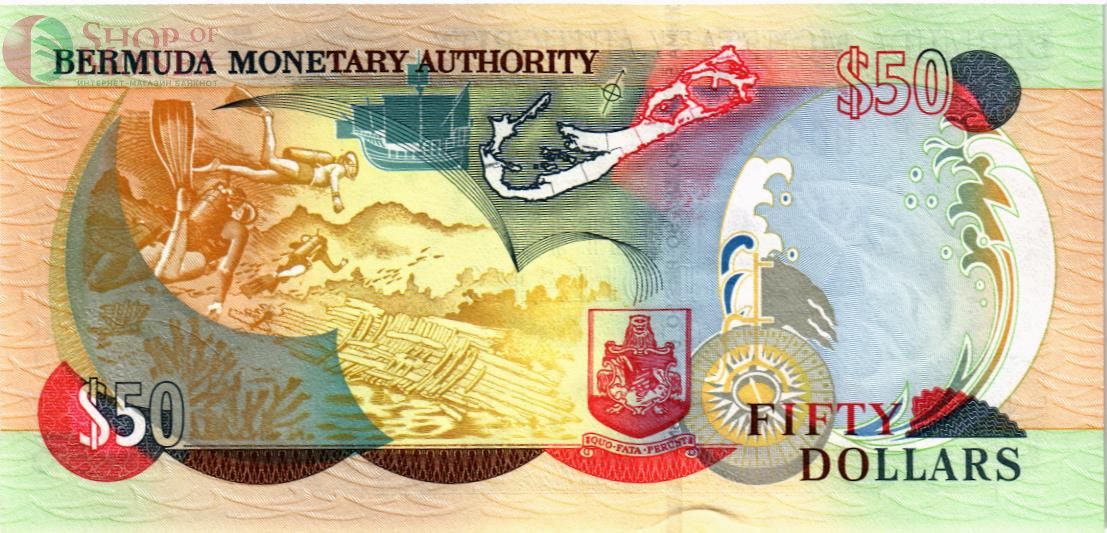 БЕРМУДСКИЕ ОСТРОВА 50 ДОЛЛАРОВ (НИЗКИЙ НОМЕР) 2
