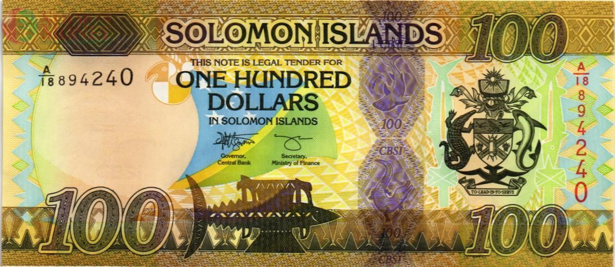 СОЛОМОНОВЫ ОСТРОВА 100 ДОЛЛАРОВ 1