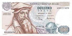 БЕЛЬГИЯ 1000 ФРАНКОВ 1