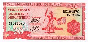 БУРУНДИ 20 ФРАНКОВ 1