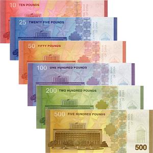 СИРИЯ НАБОР 10 25 50 100 200 500 ФУНТОВ 2