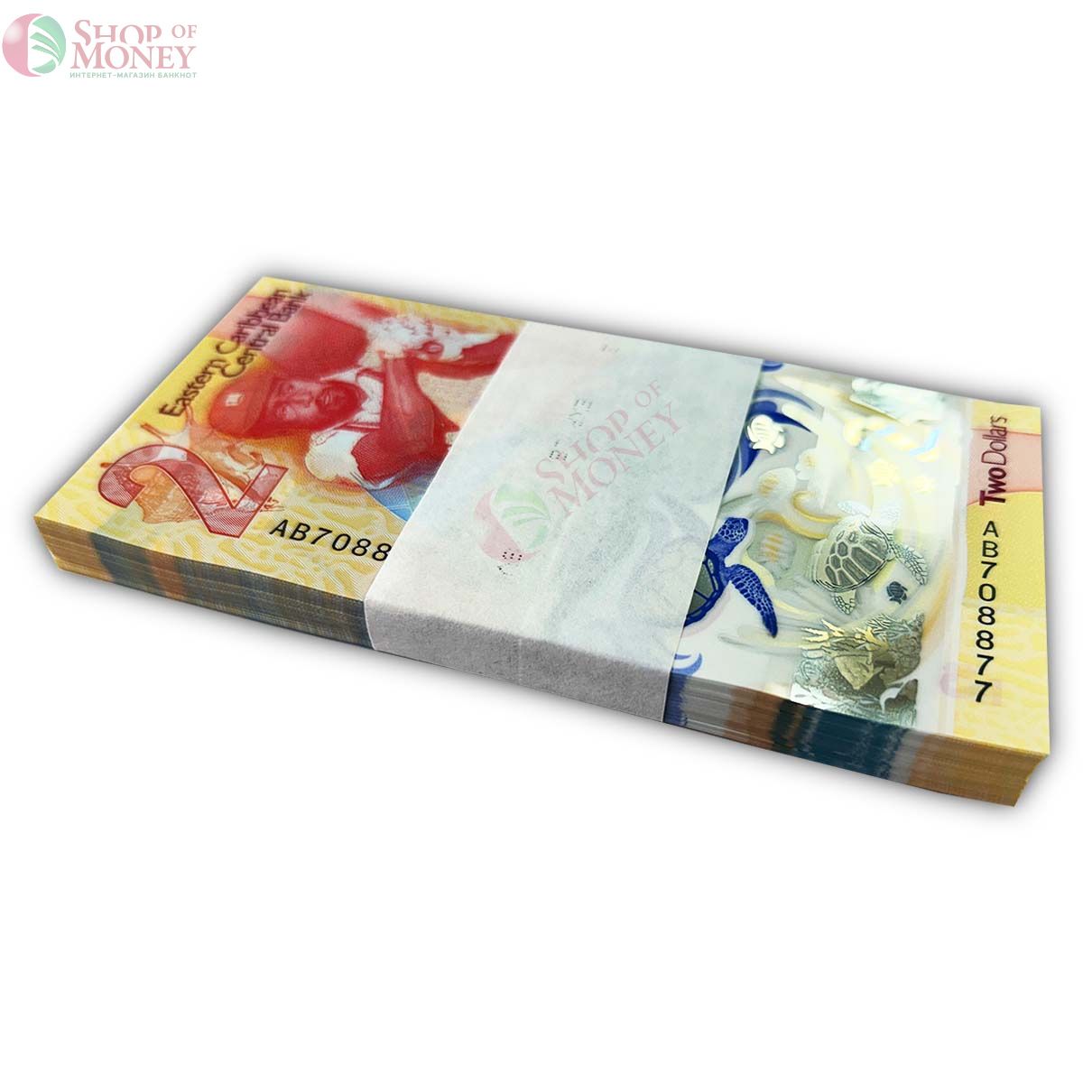 ВОСТОЧНЫЕ КАРИБЫ 2 ДОЛЛАРА (100 БАНКНОТ) 1