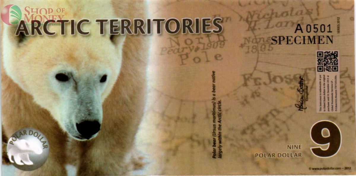АРКТИЧЕСКИЕ ТЕРРИТОРИИ 9 ДОЛЛАРОВ (ОБРАЗЕЦ) 1