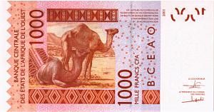 WAS - КОТ-Д'ИВУАР 1000 ФРАНКОВ (A) 2