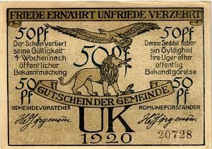 ДАНИЯ-ГЕРМАНИЯ 50 ПФЕННИГОВ (НОТГЕЛЬД) 2