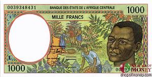 ГАБОН 1000 ФРАНКОВ 1