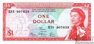 ВОСТОЧНЫЕ КАРИБЫ 1 ДОЛЛАР 1