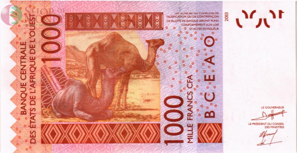 WAS - СЕНЕГАЛ 1000 ФРАНКОВ (K) 2