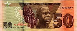 ЗИМБАБВЕ 50 ДОЛЛАРОВ 2