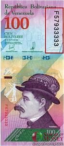 ВЕНЕСУЭЛА 100 БОЛИВАР # F 57933333 1