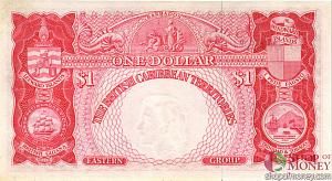 БРИТАНСКИЕ ВОСТОЧНЫЕ КАРИБЫ 1 ДОЛЛАР 2