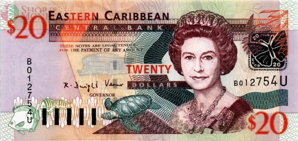 ВОСТОЧНЫЕ КАРИБЫ 20 ДОЛЛАРОВ (U - АНГИЛЬЯ) 1