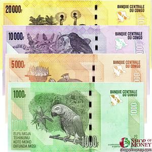 КОНГО ДР 20000-10000-5000-1000 ФРАНКОВ 2