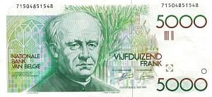 БЕЛЬГИЯ 5000 ФРАНКОВ 1
