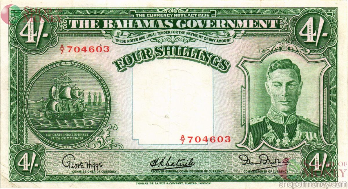 БАГАМСКИЕ ОСТРОВА 4 ШИЛЛИНГА 1