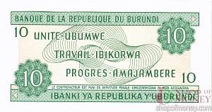 БУРУНДИ 10 ФРАНКОВ 2