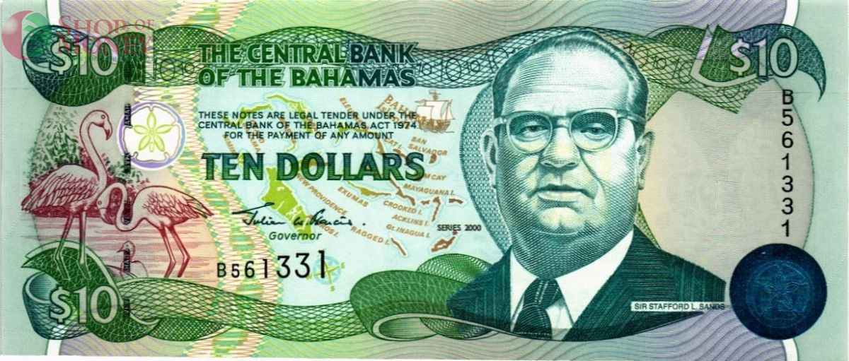 БАГАМСКИЕ ОСТРОВА 10 ДОЛЛАРОВ 1