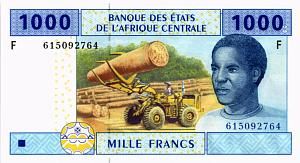 CAS - ЭКВАТОРИАЛЬНАЯ ГВИНЕЯ 1000 ФРАНКОВ (F) 1