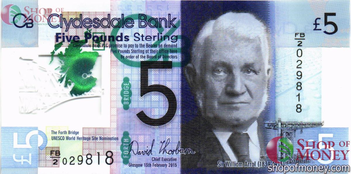 ШОТЛАНДИЯ 5 ФУНТОВ 1