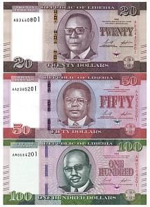 ЛИБЕРИЯ НАБОР 20-50-100 ДОЛЛАРОВ 1