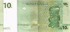 КОНГО ДР 10 ФРАНКОВ 2