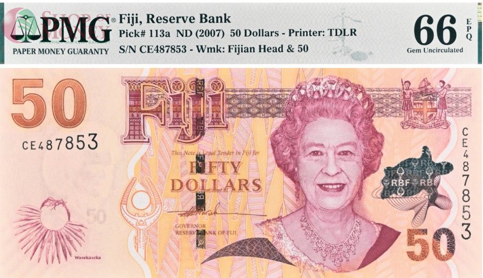 ФИДЖИ 50 ДОЛЛАРОВ (PMG - GRADE 66) 1
