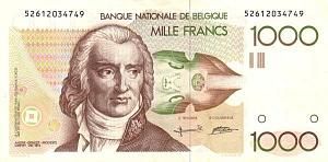 БЕЛЬГИЯ 1000 ФРАНКОВ 1