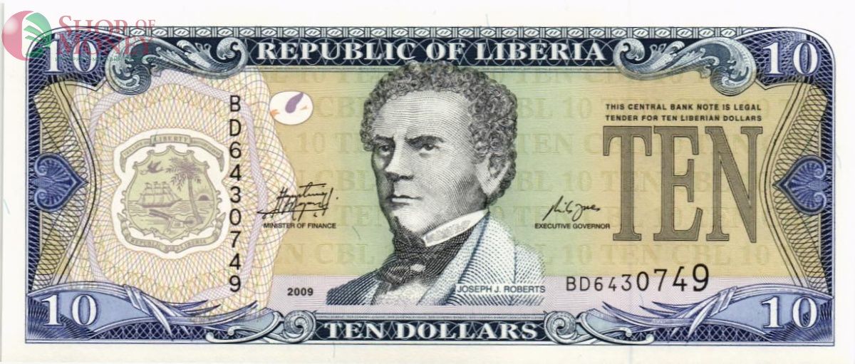 ЛИБЕРИЯ 10 ДОЛЛАРОВ 1