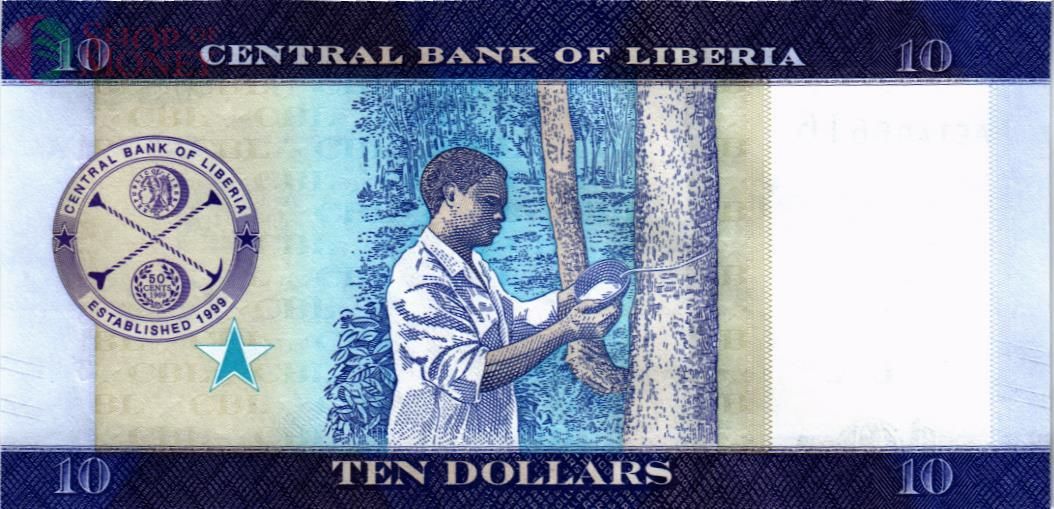 ЛИБЕРИЯ 10 ДОЛЛАРОВ 2
