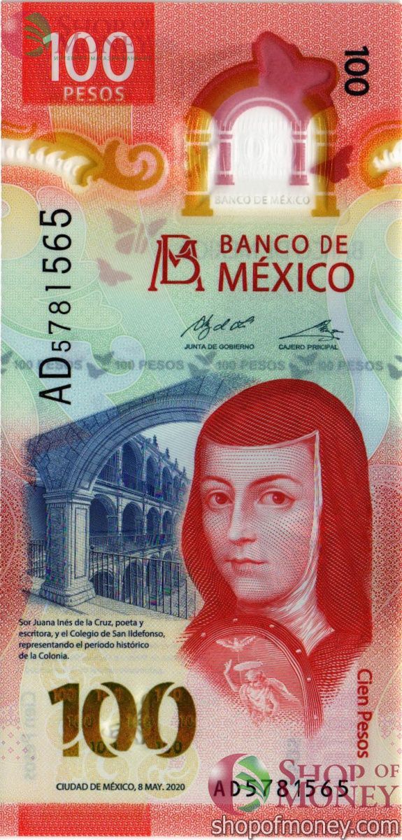 МЕКСИКА 100 ПЕСО (08.05.2020) 1