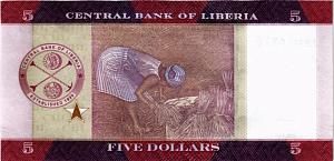 ЛИБЕРИЯ 5 ДОЛЛАРОВ 2
