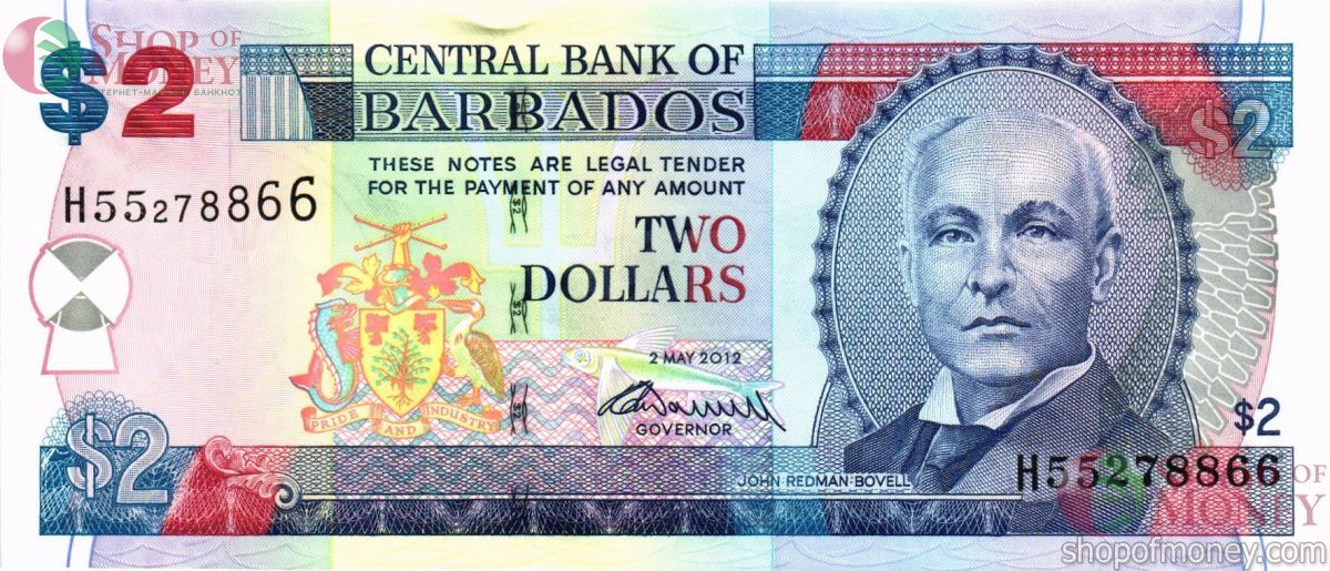 БАРБАДОС 2 ДОЛЛАРА 1