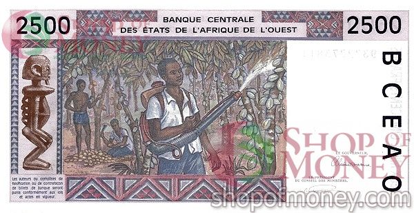 WAS - ТОГО 2500 ФРАНКОВ (T) 2