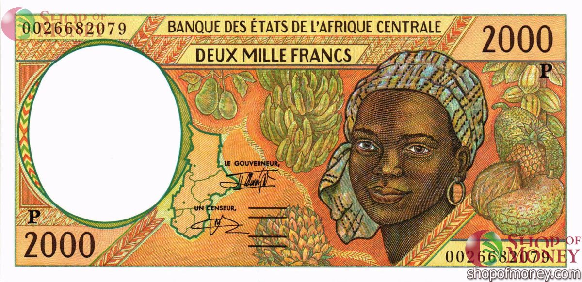 CAS - ЧАД 2000 ФРАНКОВ (P) 1