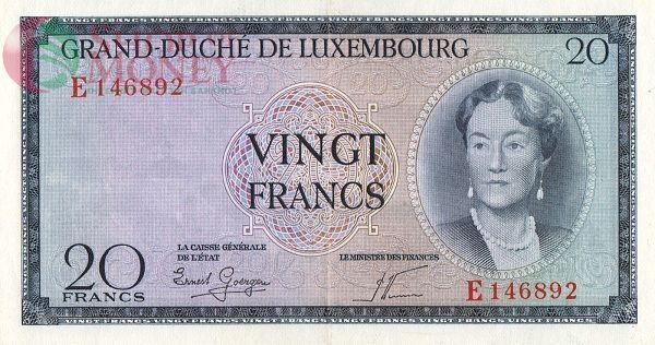 ЛЮКСЕМБУРГ 20 ФРАНКОВ 1