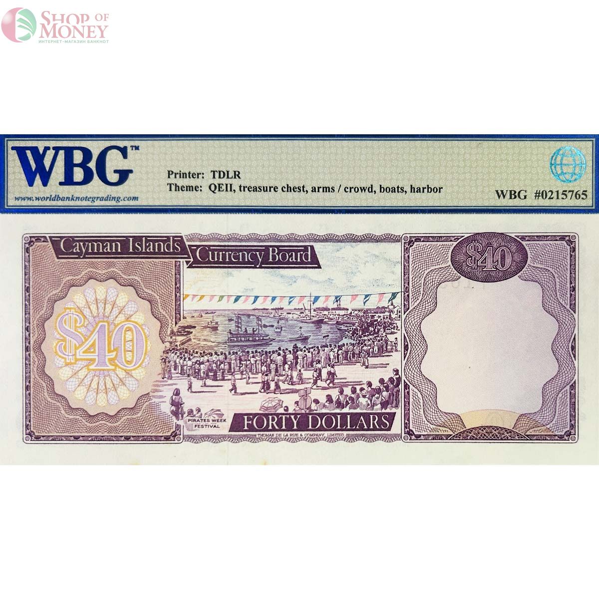 КАЙМАНОВЫ ОСТРОВА 40 ДОЛЛАРОВ (WBG - GRADE 60) 2