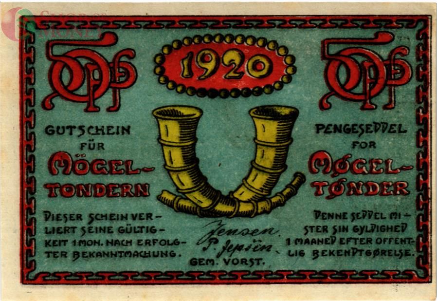 ДАНИЯ-ГЕРМАНИЯ 50 ПФЕННИГОВ (НОТГЕЛЬД) 2