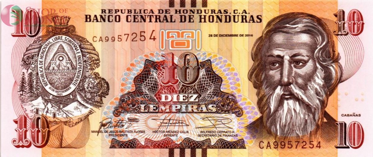 ГОНДУРАС 10 ЛЕМПИР 1
