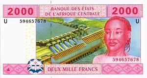 CAS - КАМЕРУН 2000 ФРАНКОВ (U) 1