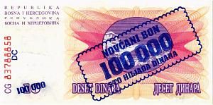 БОСНИЯ И ГЕРЦЕГОВИНА 100000 ДИНАР 2