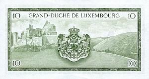 ЛЮКСЕМБУРГ 10 ФРАНКОВ 2