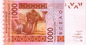 WAS - МАЛИ 1000 ФРАНКОВ (D) 2