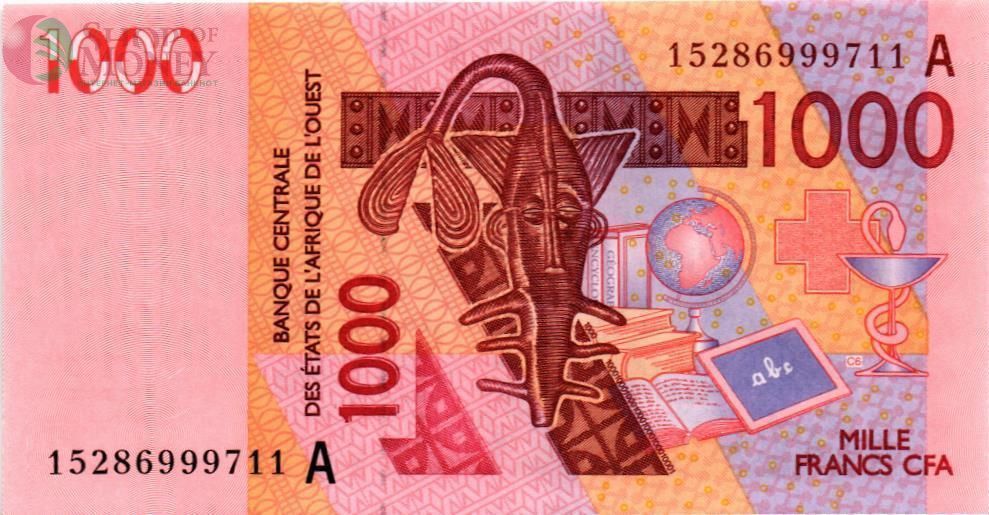 WAS - КОТ-Д'ИВУАР 1000 ФРАНКОВ (A) 1