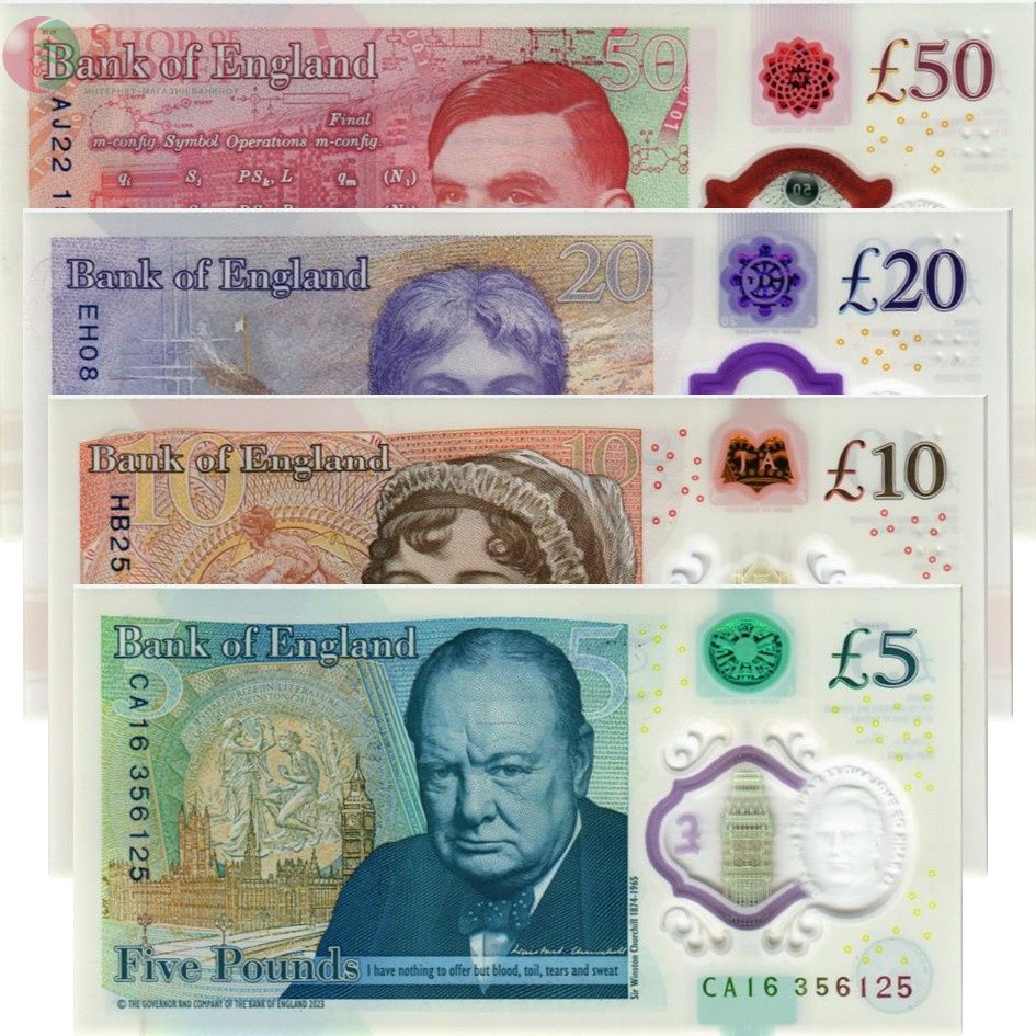 ВЕЛИКОБРИТАНИЯ / АНГЛИЯ НАБОР 5-10-20-50 ФУНТОВ 2